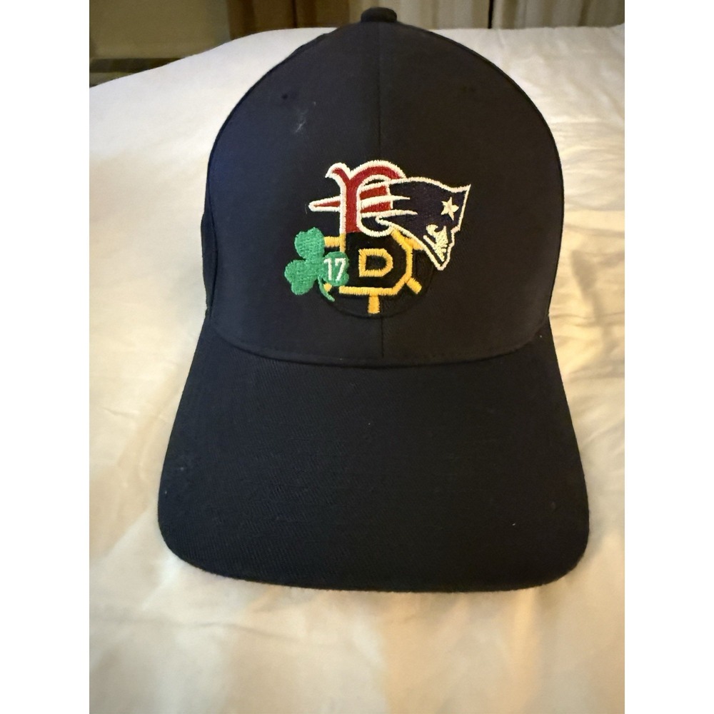 Boston 4 Logo hat New England Patriots Red Sox Bruins Celtics, Boston Strong